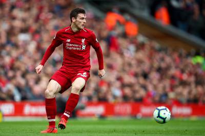 LIVERPOOL, ENGLAND - MARCH 31: Andrew Robertson of Liverpool during the Premier League match between Liverpool FC and Tottenham Hotspur at Anfield on March 31, 2019 in Liverpool, United Kingdom. (Photo by Robbie Jay Barratt - AMA/Getty Images)