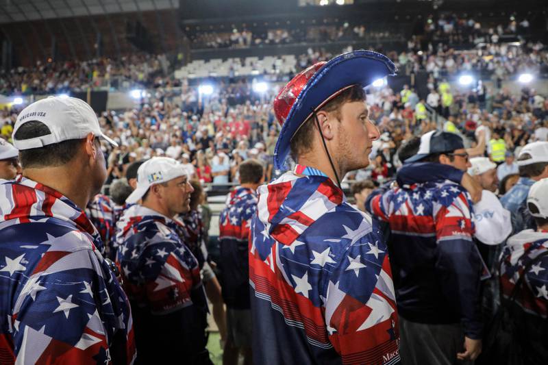 US athletes attend the opening ceremony of the Maccabiah Games in Jerusalem. AFP