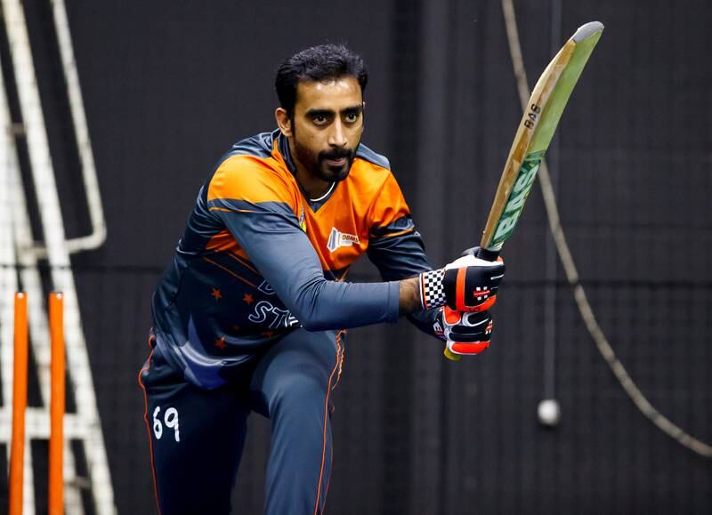 Dubai, United Arab Emirates, August 07, 2017: Feature on Vikrant Shetty. The UAE will be hosting and playing in the Indoor Cricket World Cup in Dubai next month on Monday, Aug. 07, 2017, Insportz, Al Quoz, Dubai. Chris Whiteoak The National