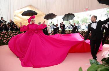 One of Lady Gaga's three looks at this year's Met Gala, where the theme was Camp: Notes on Fashion. Reuters