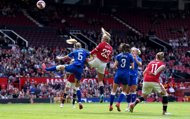 Manchester United's Alessia Russo levels. PA