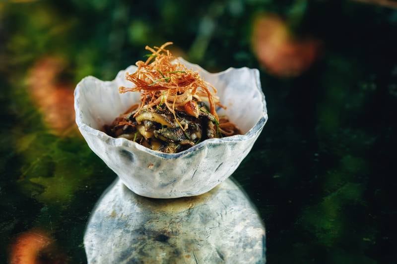 Wild mushroom ceviche. All photos: Coya Riyadh