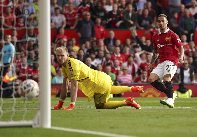 Manchester United 3 (Antony 35', Rashford 66', 75') Arsenal 1 (Saka 60'): Arsenal's flying start to the season crashing to an halt at Old Trafford after a debut goal for Antony and a Marcus Rashford double secured the points for Erik ten Hag's men, who made it four wins in a row. "They both played great, a continual threat. I know our offensive is really strong, they are creative and have speed," Ten Hag said of his two goalscorers. AP