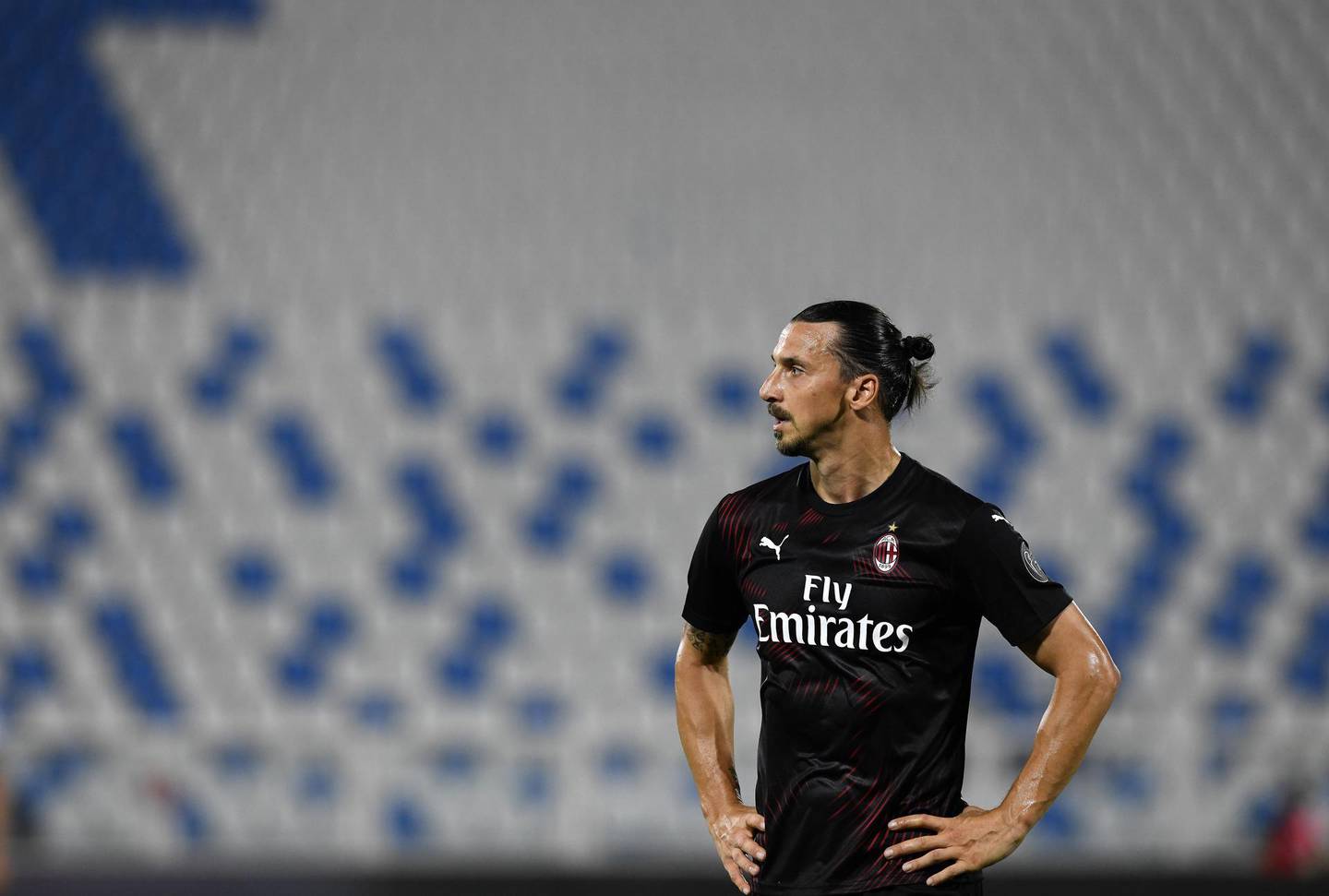FERRARA, ITALY - JULY 01: Zlatan Ibrahimovic of AC Milan during the Serie A match between SPAL and AC Milan at Stadio Paolo Mazza on July 1, 2020 in Ferrara, Italy. (Photo by Chris Ricco/Getty Images)