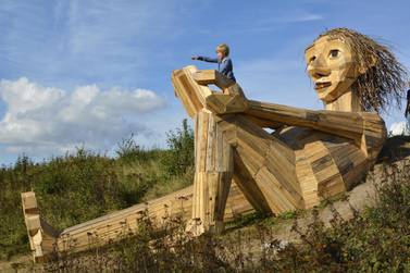 A sculpture that is part of the The Six Forgotten Giants in Copenhagen, Denmark