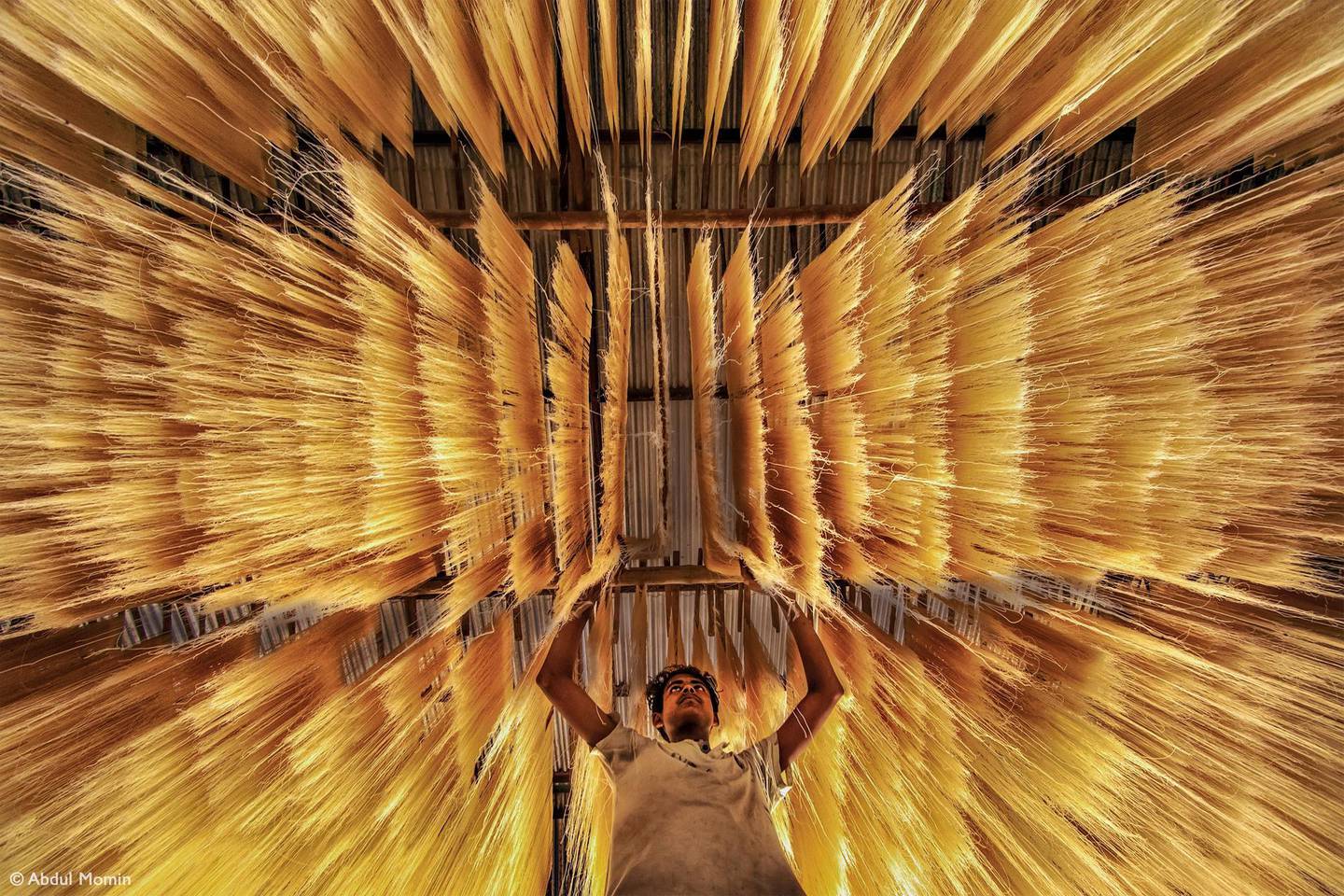 Abdul Momin's image 'Making Rice Noodles' won the Fujifilm Award for Innovation. Courtesy Abdul Momin and Pink Lady Food Photographer of the Year 2021