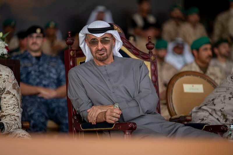 President Sheikh Mohamed at the Bahrain-UAE joint anti-terrorism drill, called 'Jalmood 3'. 