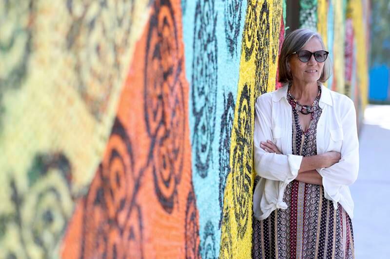 In a small town in west Mexico, 100 women, led by Lorena Ron, spent more than 5,200 hours crocheting 3,500 individual pieces that make up the eye-catching exterior of the Mexico Pavilion at Expo 2020 Dubai. All photos: Khushnum Bhandari / The National