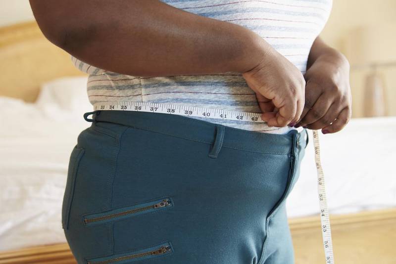 Waistline of 102 centimetres in men and 88cm in women indicate obesity. iStock