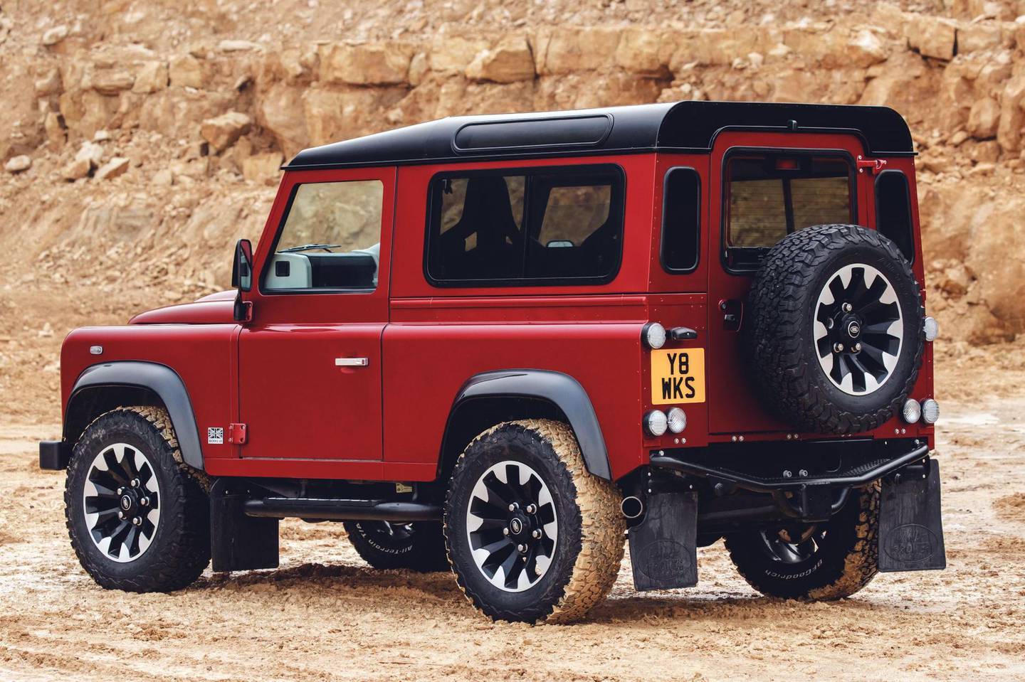 The souped-up Defender maintains the long-running model's classic look. Jaguar Land Rover