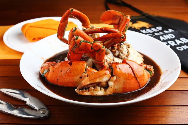 Ministry of Crab's famous pepper crab. The UAE's Ministry of Crab pop-up will run from April 25 to 27. Courtesy Ministry of Crab