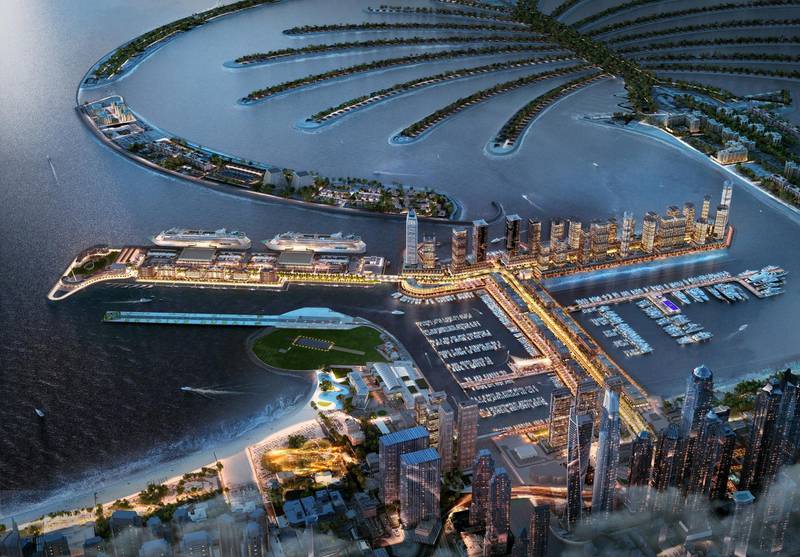 The Dubai Harbour aims to be a yachting centre and will serve as a major cruise liner terminal.