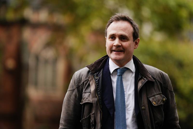 UK Security Minister Tom Tugendhat arrives at Westminster Magistrates' Court in London. PA