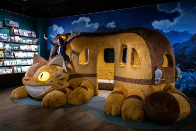 The Cat Bus from 'My Neighbor Totoro' at Ghibli's Grand Warehouse. AFP