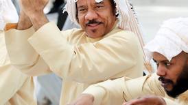 Traditional folk singers welcome visitors to Bahrain pavilion on its National Day