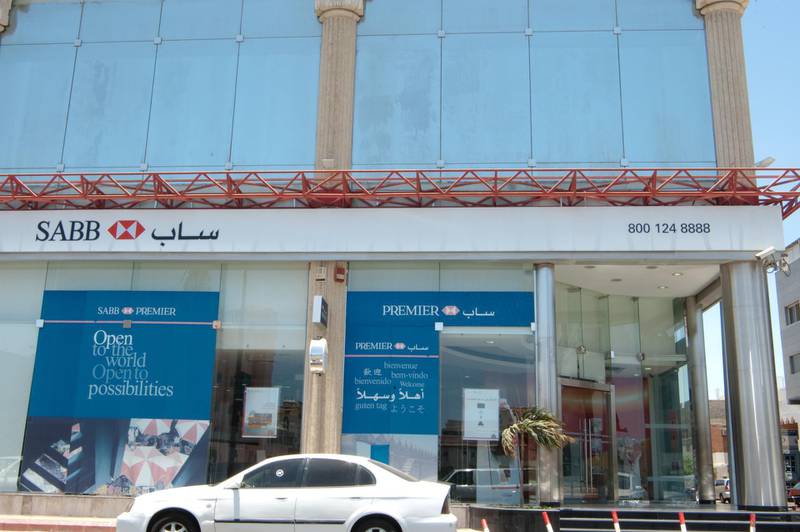 Jeddah, Saudi Arabia -- July 19, 2009 -- A SABB, Saudi Arabian British Bank branch. Michael Bou-Nacklie for The National