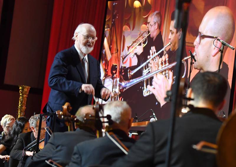 HOLLYWOOD, CA - DECEMBER 08:  Composer John Williams performs onstage during Ambassadors for Humanity Gala Benefiting USC Shoah Foundation at The Ray Dolby Ballroom at Hollywood & Highland Center on December 8, 2016 in Hollywood, California.  (Photo by Jeff Kravitz/FilmMagic)