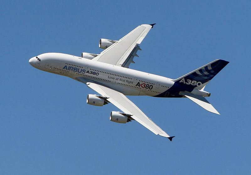 FILE - In this June 26, 2011, file photo, an Airbus A380 performs during a demonstration flight at the 49th Paris Air Show at Le Bourget airport, east of Paris. Airbus said Thursday, Feb. 14, 2019 it will stop making A380 superjumbo jets in 2021 after struggling to win clients. (AP Photo/Francois Mori, File)