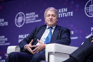 Leon Black's Apollo Global Management has $331 billion worth of assets under management, $77bn of which is in private equity. Image courtesy of Milken Institute