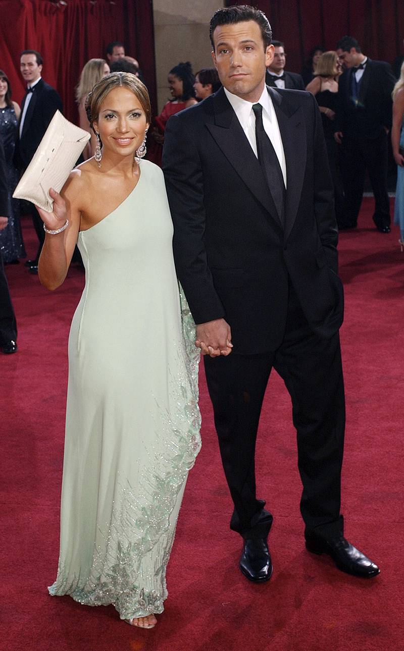 Jennifer Lopez and Ben Affleck arrive for the 75th annual Academy Awards in Los Angeles in March 2003. AP