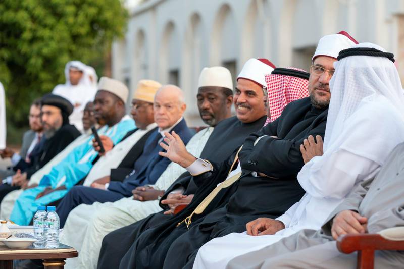 AL AIN, ABU DHABI, UNITED ARAB EMIRATES - December 09, 2019: Participants of the Forum for Promoting Peace in Muslim Societies, attend a Al Maqam Palace barza.

( Hamad Al Mansoori for the Ministry of Presidential Affairs )​
---