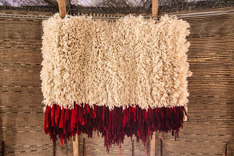 The woollen panels walling the structure were handwoven in Morocco’s Atlas mountains.  Simone Padovani/Awakening/Getty Images