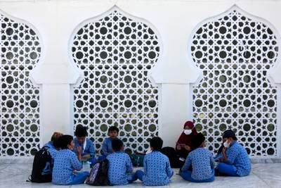A Quran reading at Baiturrahman Grand Mosque, in Banda Aceh, Indonesia. EPA