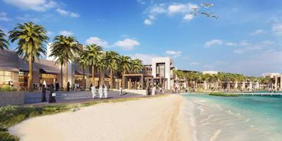 Kalba Waterfront will have a new lagoon-facing hotel. Courtesy Eagle Hills