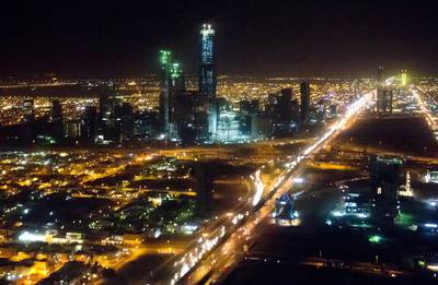 The skyline of Riyadh. Saudi Arabia's headline purchasing managers' index reading stood at 58.5 in May. AFP