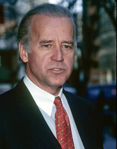 Close-up of American politician US Senator (and future Vice President) Joe Biden at an unspecified event, Washington DC, 1997. (Photo by Mark Reinstein/Corbis via Getty Images)