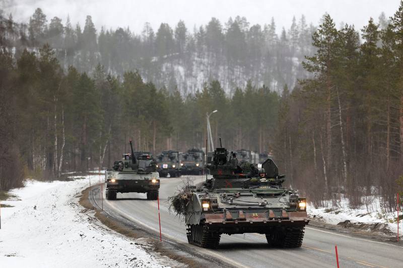 Swedish and Finnish troops already take part in Nato exercises, such as the recent Cold Response drills in Norway. Reuters
