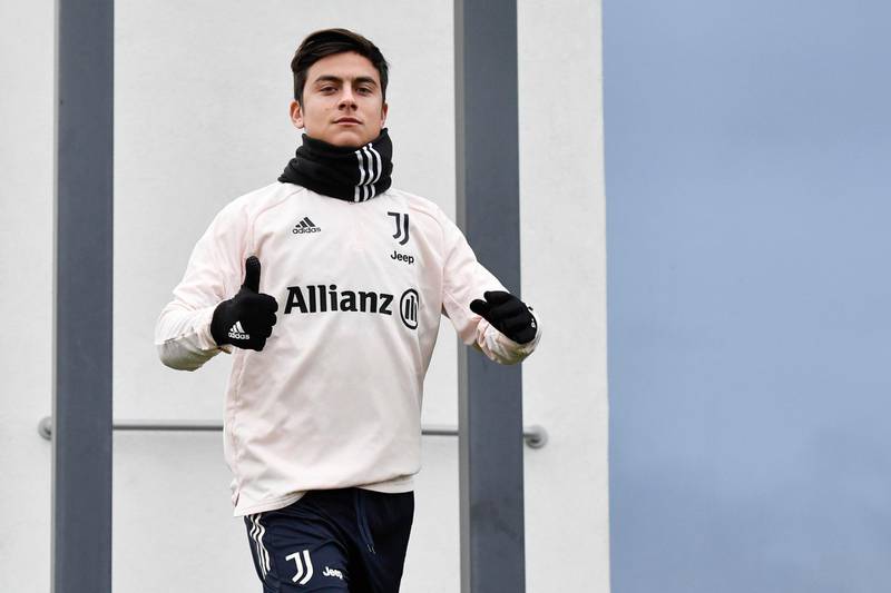TURIN, ITALY - JANUARY 01: Juventus player Paulo Dybala during a training session at JTC on January 01, 2021 in Turin, Italy. (Photo by Daniele Badolato - Juventus FC/Juventus FC via Getty Images)