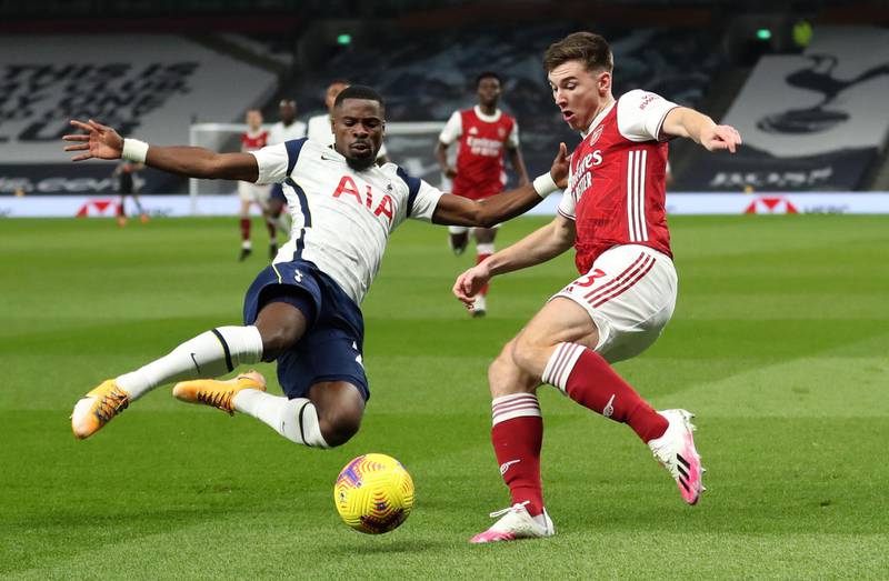 Serge Aurier – 8. Made the interception in his own box that led to Spurs’ second. Had his hands full with Saka and Tierney, Arsenal’s two brightest players, but coped admirably. EPA