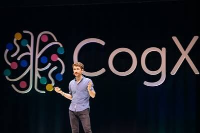 A speaker a the CogX Festival in London. Courtesy CogX