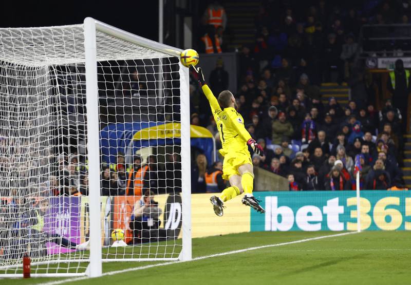MANCHESTER UNITED RATINGS: David de Gea, 8 - Stretched to tip a 39th minute Edouard shot on to his bar and over. One of his best saves for United. Another top save on 75. Finally beaten by a brilliant free-kick in the 90th minute. 

Action Images