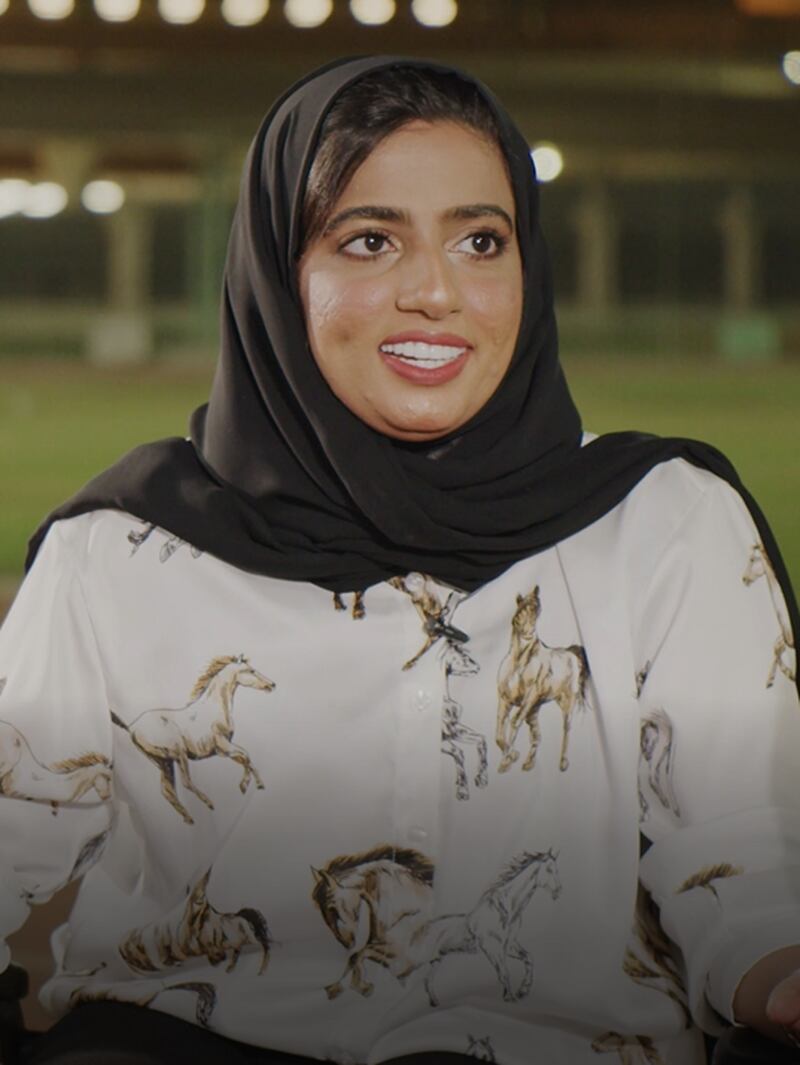Fatima Al Balooshi, 28, an Emirati social media influencer and member of the Equestrian and Poetry Cultural Club, is a survivor of polio.