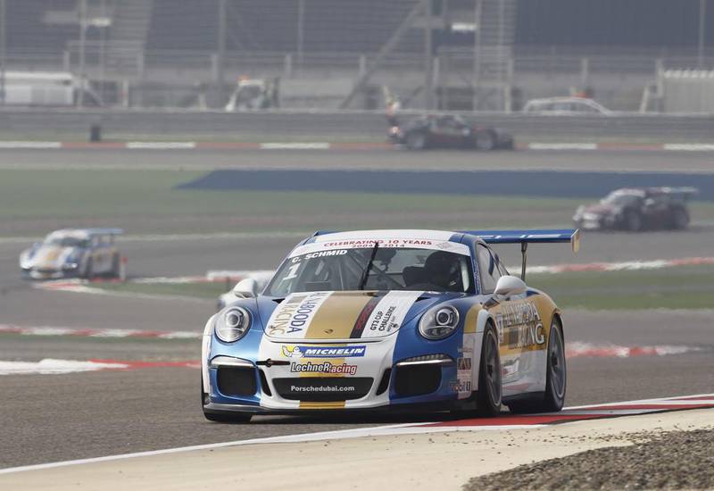 Clemens Schmid won the opening round of the fifth season in Porsche GT3 Cup Challenge Middle East. Courtesy organisers