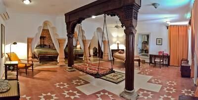 The Sheela Mahal room at Neemrana Fort Palace. Photo: Neemrana Fort Palace