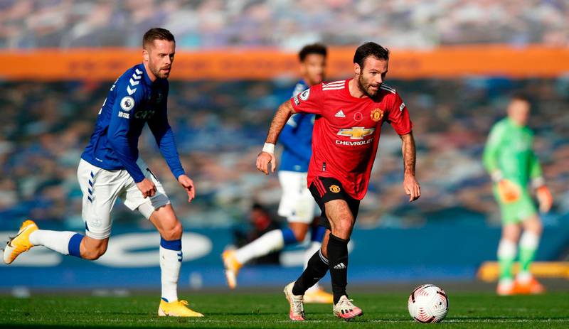 Juan Mata 6. Starting since Greenwood isn’t favoured. Well involved early on. Better than midweek, but impressive that his team can play in Istanbul late on Wednesday and then beat Everton away early on Saturday. AFP