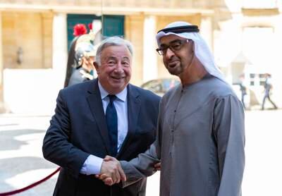 Sheikh Mohamed's decision to visit France on his first trip overseas as UAE head of state is considered highly significant and a recognition of the strength of ties between the two countries. Chris Whiteoak / The National