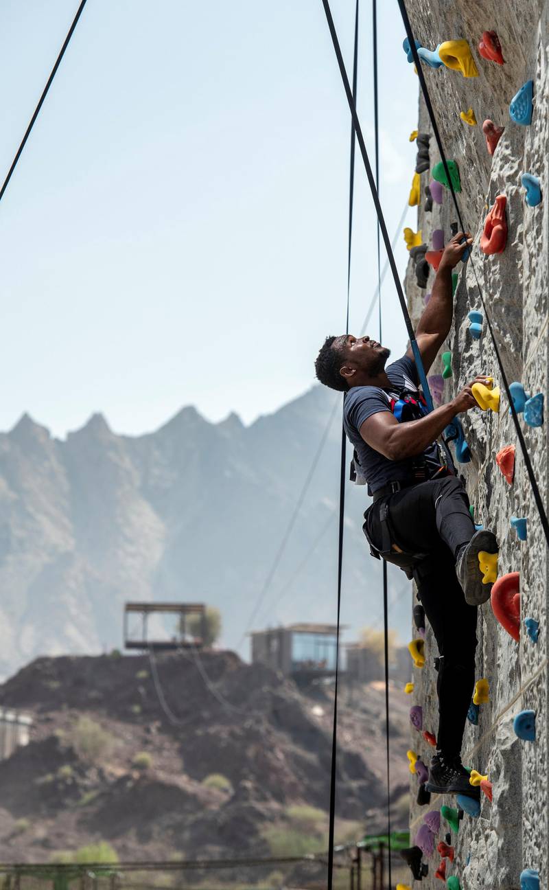 The new climbing wall at Hatta Wadi Hub opens on October 15. All images courtesy Meraas unless mentioned otherwise. 