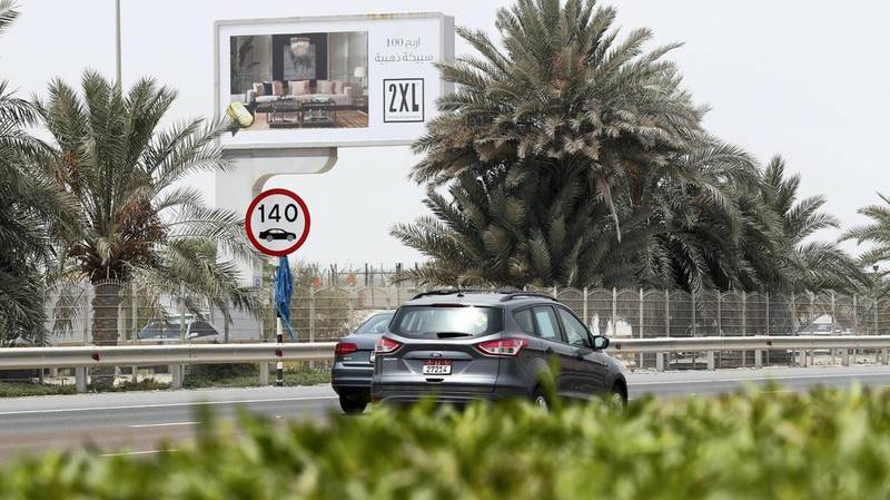 On day three of the speed buffer removal, traffic was smooth apart from some delays on Abu Dhabi's Salam Street. Victor Besa / The National