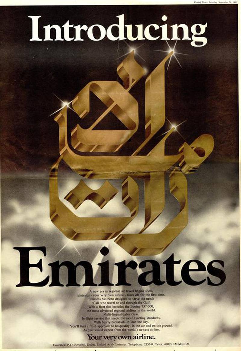 Sheikh Mohammed bin Rashid gave Emirates two Boeing 727-200s in 1985. Courtesy Emirates