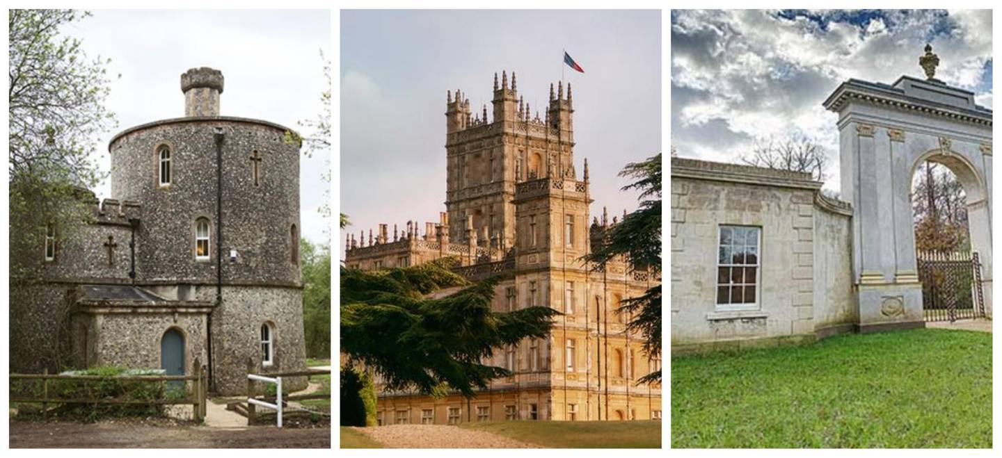 You can stay in the grounds of famous Highclere Castle in Grotto Lodge (left) or London Lodge (right). Courtesy Highclere Castle