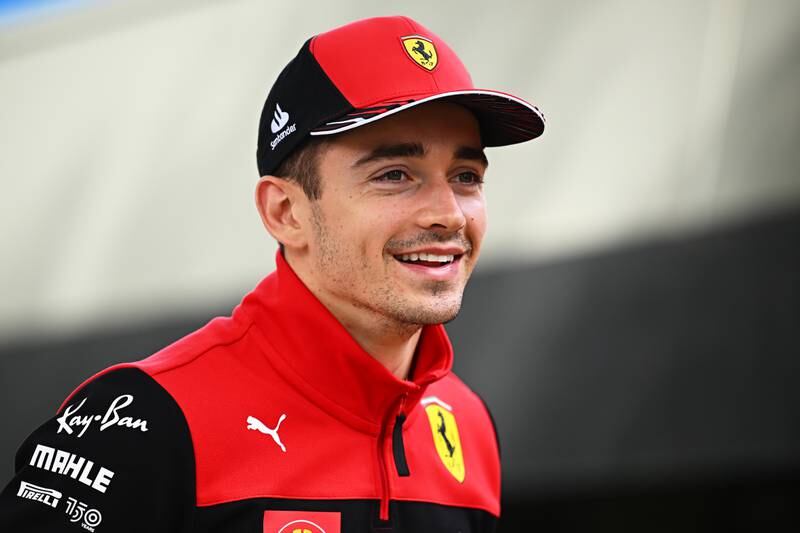 Ferrari driver Charles Leclerc in the paddock during previews ahead of the F1 Grand Prix of Australia. Getty