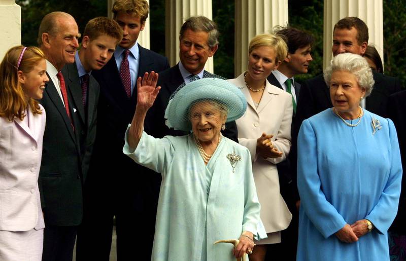 Queen Elizabeth at an event to celebrate her mother's 101st birthday in 2001. Getty