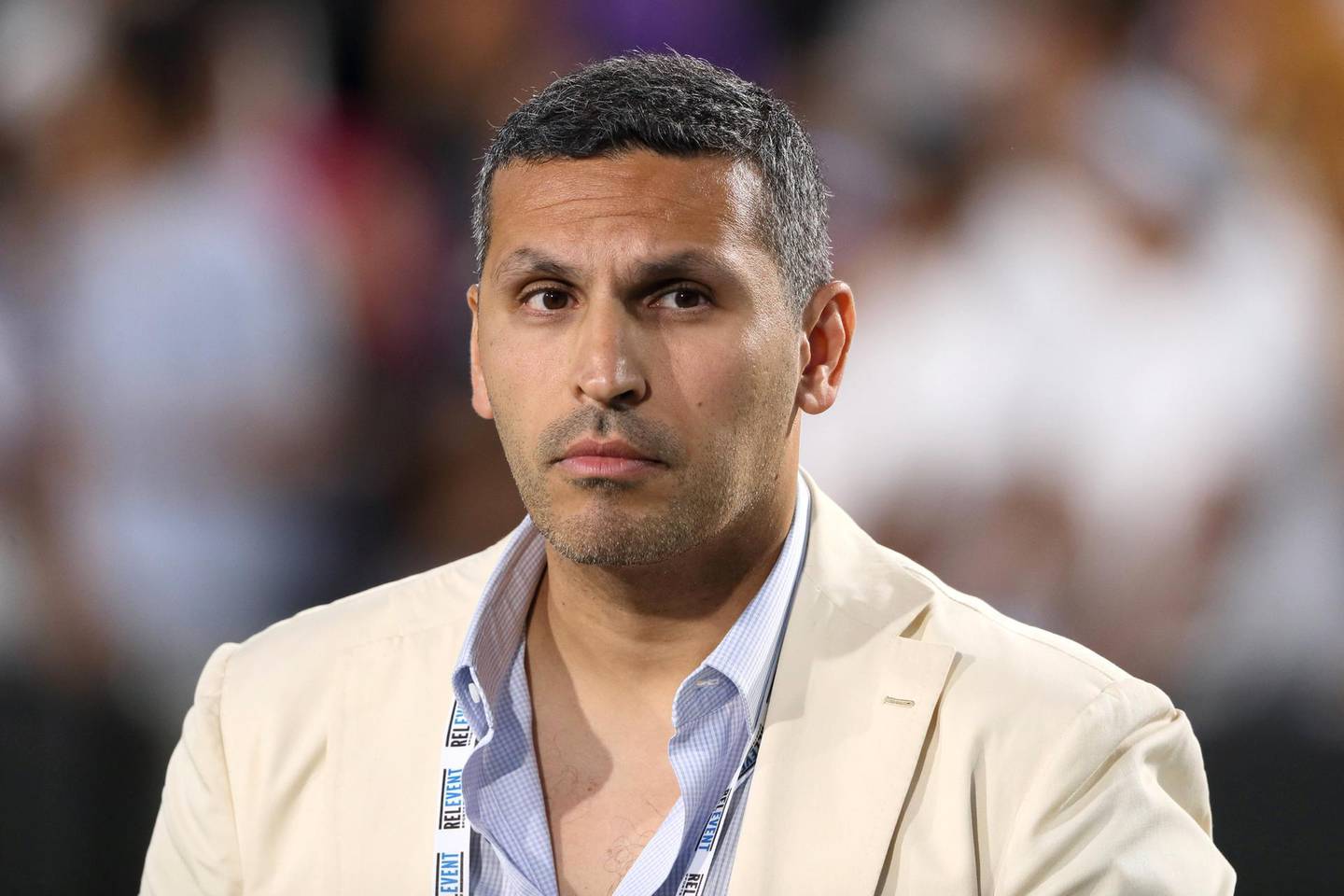 LOS ANGELES, CA - JULY 26: Manchester City Chairman Khaldoon Al Mubarak during the International Champions Cup 2017 match between Manchester City and Real Madrid at Los Angeles Memorial Coliseum on July 26, 2017 in Los Angeles, California. (Photo by Matthew Ashton - AMA/Getty Images)