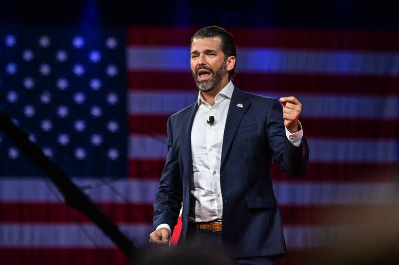 Donald Trump Jr, executive vice president of the Trump Organisation, was reportedly part of a Utah hunting trip in 2018 that used illegal bait to lure a bear. AFP
