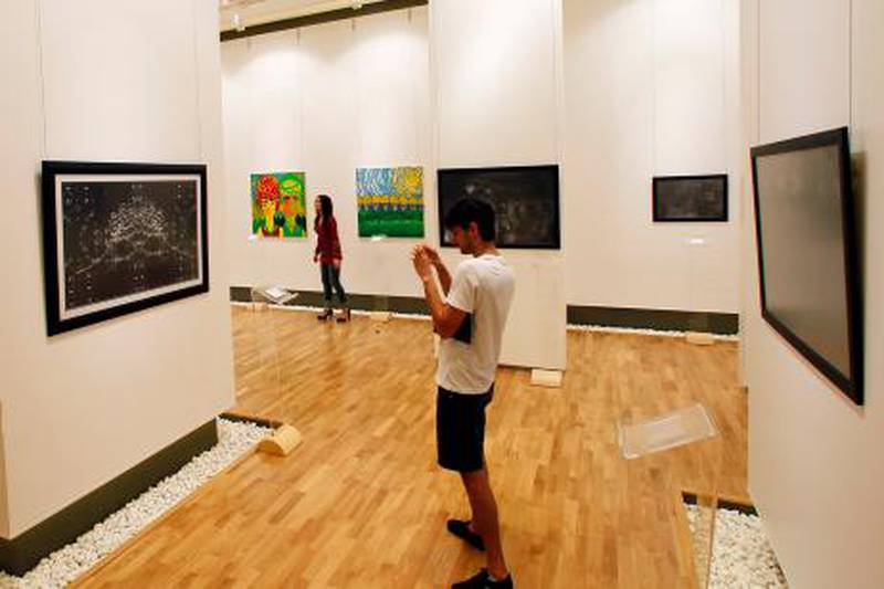 Dubai, 21st April 2011.  The opening of ARA Gallery event with local Emiratis artists featured.  (Jeffrey E Biteng / The National)