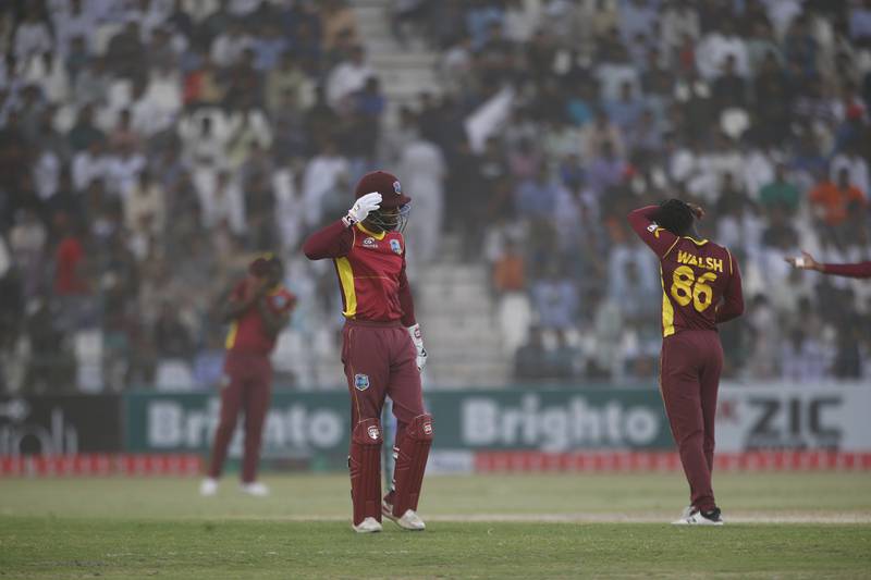 The third ODI between West Indies and Pakistan in Multan was disrupted by a dust storm. AP